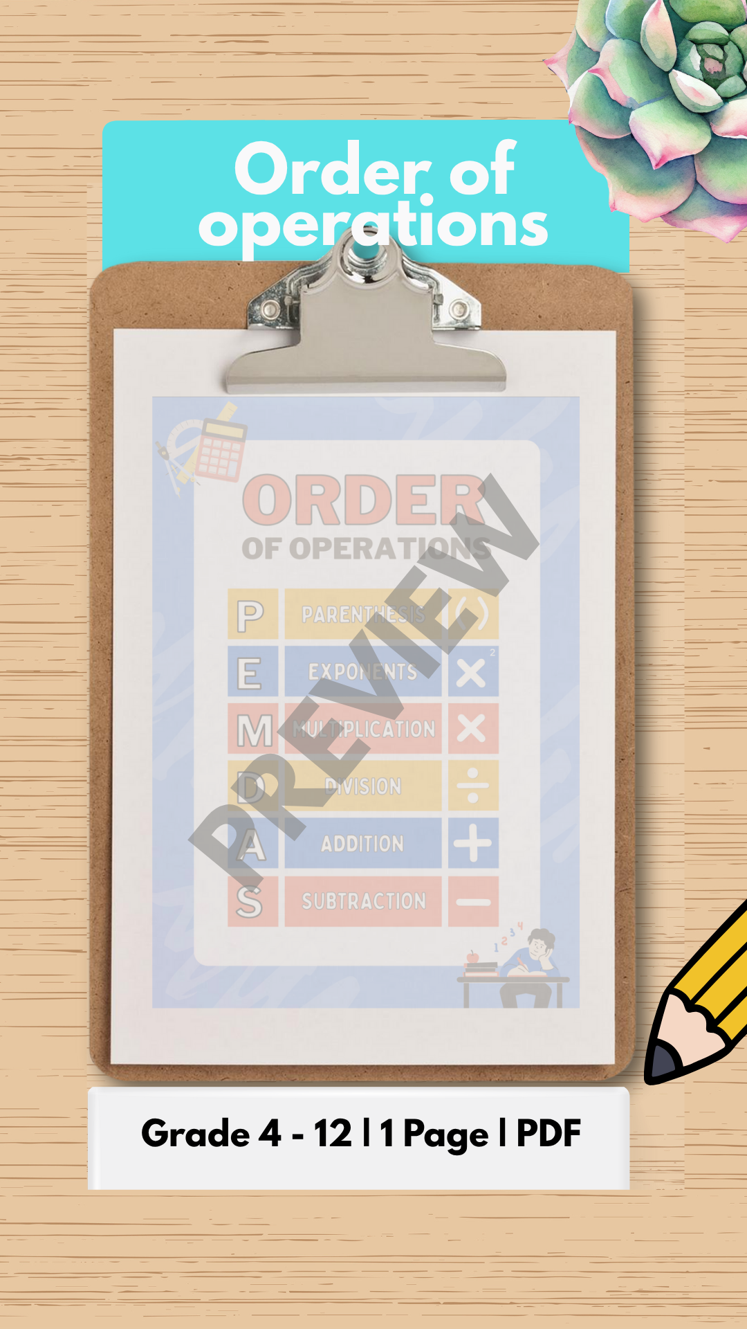 Oder of operations