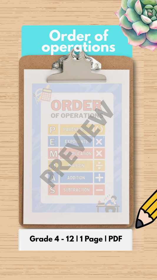 Oder of operations